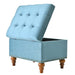 23" Square Velvet Upholstered Storage Ottoman - Sweatfully