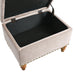 23" Square Velvet Upholstered Storage Ottoman - Sweatfully