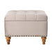 23" Square Velvet Upholstered Storage Ottoman - Sweatfully