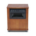 Brown Digital LED Display Electric Infrared Wooden Large Room Space Heater with Timer - Sweatfully