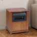 Brown Digital LED Display Electric Infrared Wooden Large Room Space Heater with Timer - Sweatfully