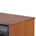 Brown Digital LED Display Electric Infrared Wooden Large Room Space Heater with Timer - Sweatfully