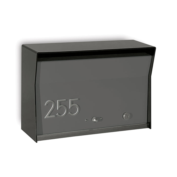 RetroBox Locking Wall Mount Mailbox in JET BLACK - Sweatfully