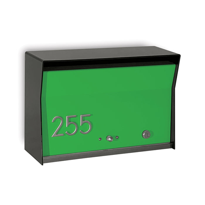 RetroBox Locking Wall Mount Mailbox in JET BLACK - Sweatfully