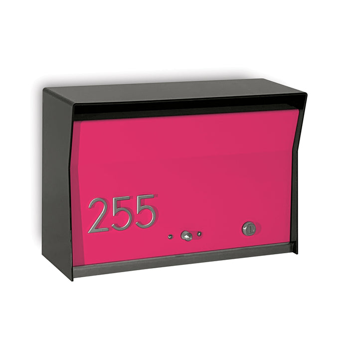 RetroBox Locking Wall Mount Mailbox in JET BLACK - Sweatfully
