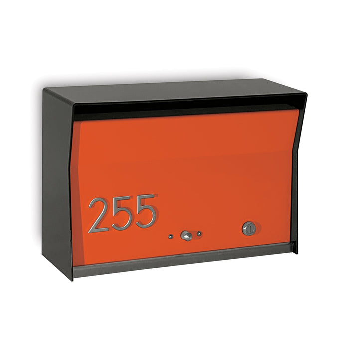 RetroBox Locking Wall Mount Mailbox in JET BLACK - Sweatfully