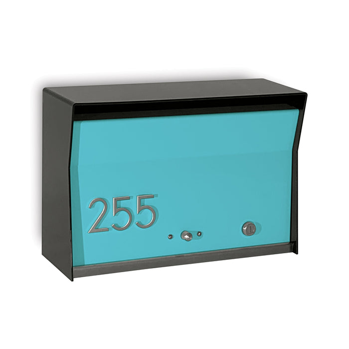 RetroBox Locking Wall Mount Mailbox in JET BLACK - Sweatfully