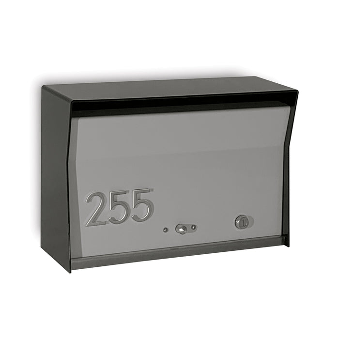 RetroBox Locking Wall Mount Mailbox in JET BLACK - Sweatfully