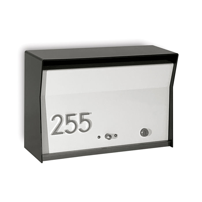 RetroBox Locking Wall Mount Mailbox in JET BLACK - Sweatfully