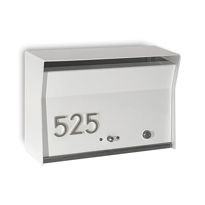 RetroBox Locking Wall Mount Mailbox in ARCTIC WHITE - Sweatfully