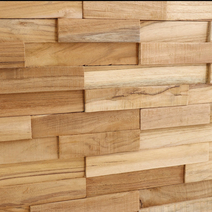 Farmhouse Rustic Teak 3D Wall Panels – (13 sq ft) - Sweatfully