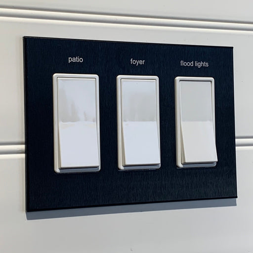 CleanPlate Wall Plate in Jet Black for Rocker Switches - Sweatfully