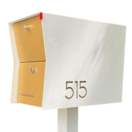 NEW! The Retrobox Locking Package Dropbox in ARCTIC WHITE - Modern Mailbox - Sweatfully