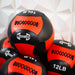 Medicine Ball / Wall Ball - Muscle D Fitness - Heavy Duty Stitching - Multi-Panel Design - 14" Diameter - Sweatfully
