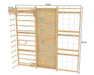 Walnut Modular 9-in-1 Swedish Ladder Wall Gym – Indoor Climber for Kids & Toddlers - Sweatfully