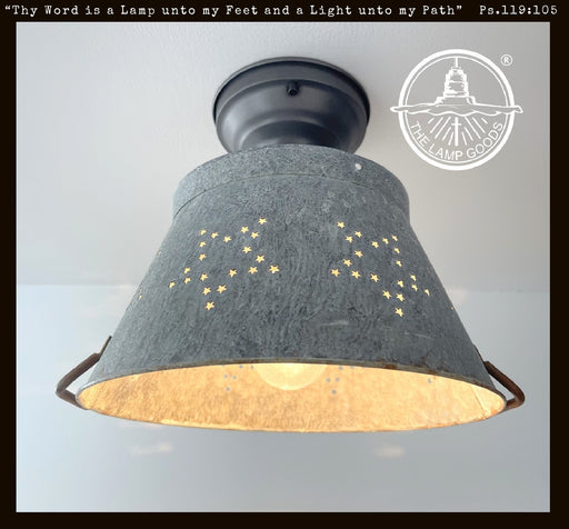Weathered Farmhouse STAR Ceiling Light - Sweatfully