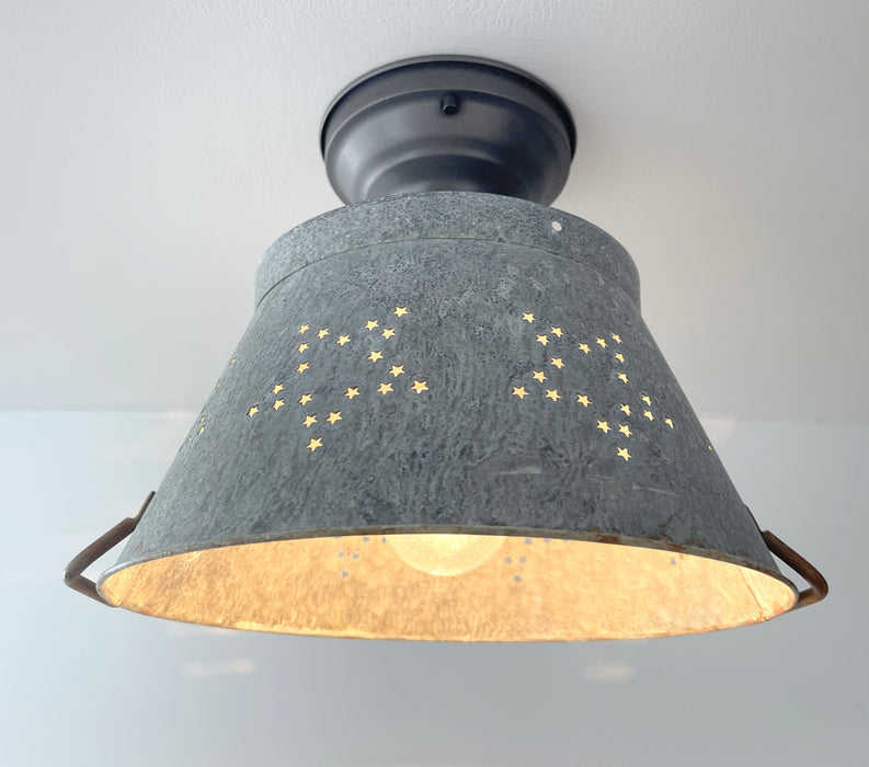 Weathered Farmhouse STAR Ceiling Light - Sweatfully
