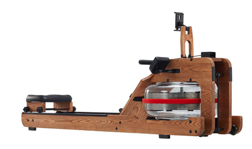 Water Rower - Muscle D Fitness - Wooden Seated Adjustable Water Rower - Sweatfully