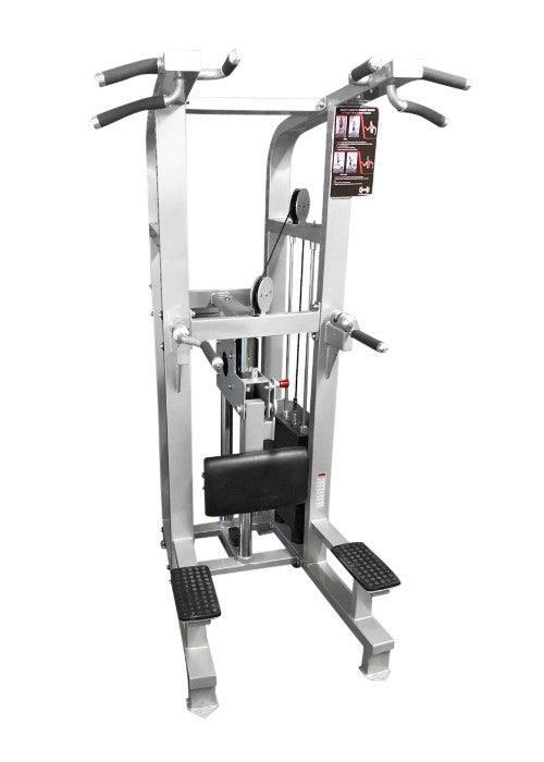 Dual Function Assisted Chin-Dip Combo - Muscle D Fitness - Adjustable - Plate Selectorized - Sweatfully