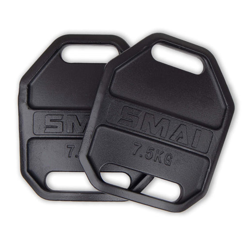 Weight Vest Plate Pair - 16.5lb/7.5kg For Vest Black - Sweatfully