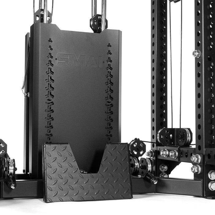 Power Rack with Dual Cable Stack & Accessories - Vanta Series - Sweatfully