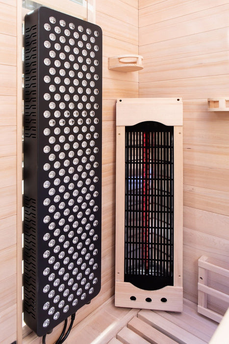 Peak Saunas Everest 2-Person Indoor Full Spectrum Infrared Sauna with XL Medical-Grade Red Light Therapy & Smart WiFi App Control - Sweatfully