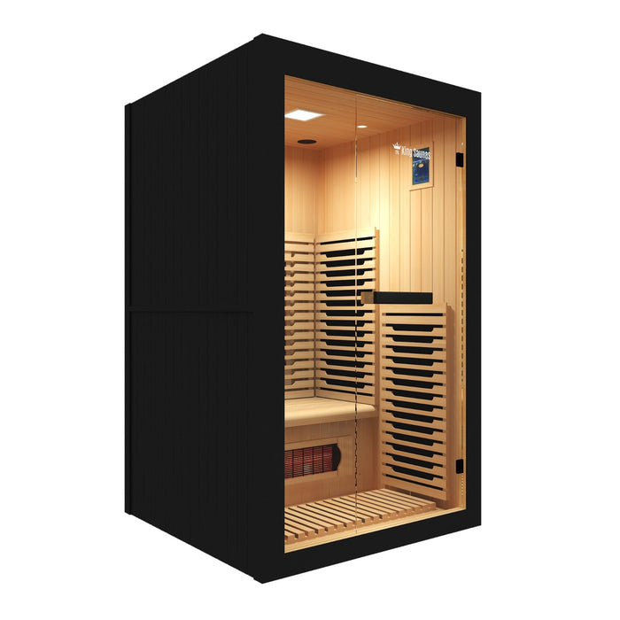 The Crown 2-Person Indoor Full Spectrum Infrared Sauna with Smart WiFi App Control - Sweatfully