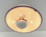 Antique FARMHOUSE WHITE ENAMEL Pan Ceiling Light - Sweatfully
