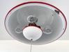Antique FARMHOUSE WHITE ENAMEL Pan Ceiling Light - Sweatfully