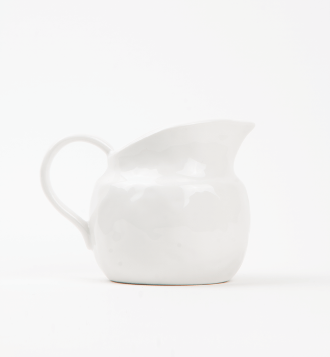 Ellian White Stoneware Pitcher - Sweatfully
