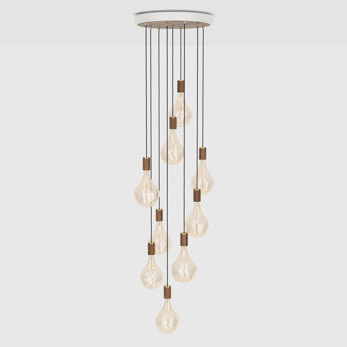 Nine Pendant in Walnut + Voronoi II - Sweatfully