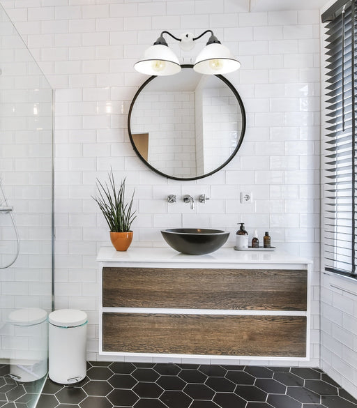 White Enamel Double Wall Light - Sweatfully