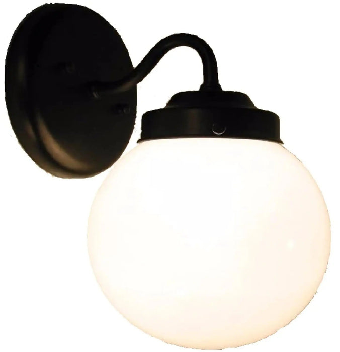 Milk Glass Globe Wall Light Fixture Sconce - Sweatfully