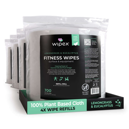 Wipex 700 Plant-Based Gym Wipes Bulk Refill Roll | Natural Fitness Equipment Wipes - Sweatfully