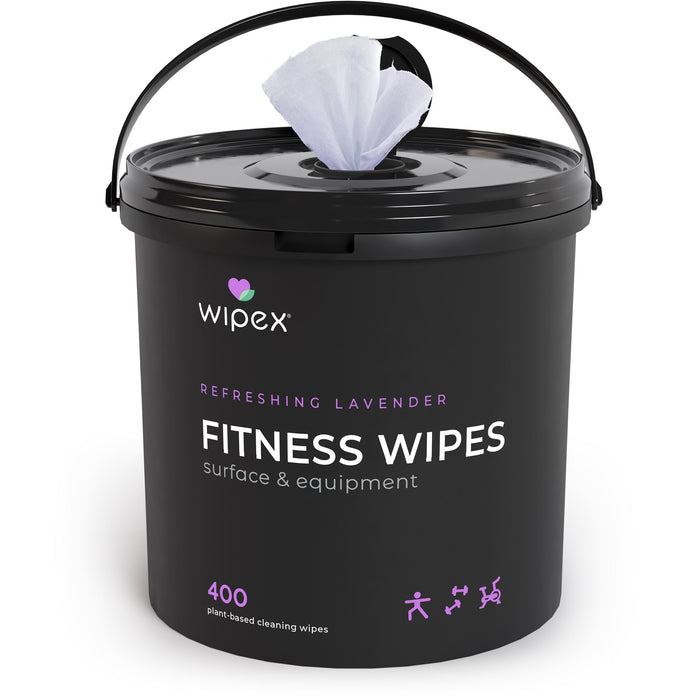 Wipex 400 Yoga Mat Wipes | Natural | Plant-based | For Fitness & Yoga Gear, Chiropractic, Massage Tables - Sweatfully