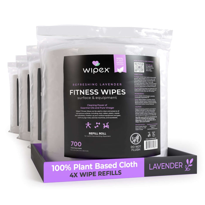 Wipex 700 Plant-Based Gym Wipes Bulk Refill Roll | Natural Fitness Equipment Wipes - Sweatfully