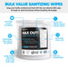 MAX OUT!® Economy 2000ct BZK Sanitizing Wipes Value Refill Roll – Lint-Free, Alcohol-Free - Sweatfully