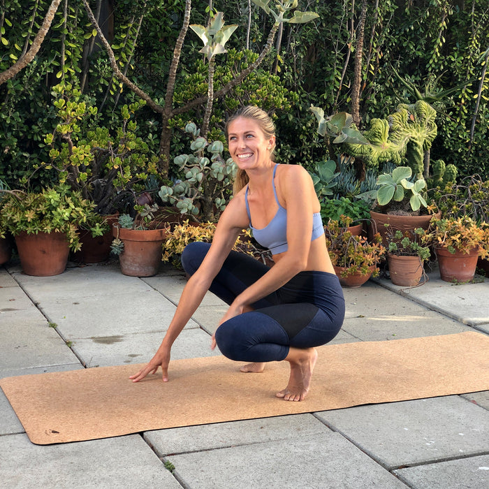 Extra Long Cork Lightweight Yoga Mat "The Robin" - Sweatfully