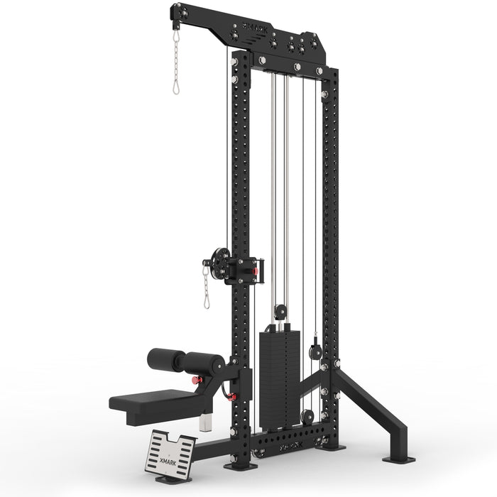 XMARK Commercial Lat Pulldown and Low Row Single Stack Functional Trainer XM-9147 - Sweatfully