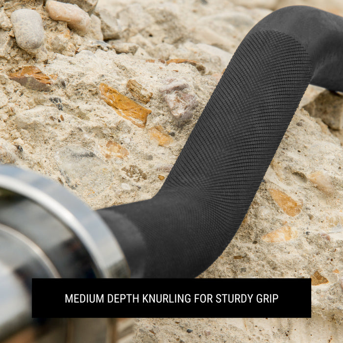 XMARK Chisel Olympic EZ Curl Barbell, 47 inches CHISEL - Sweatfully