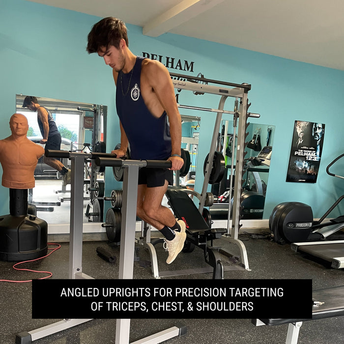 XMARK Dip Stand Station Bar for Vertical Knee Raise XM-4443.1-BLACK - Sweatfully