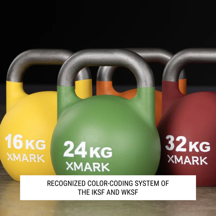 XMARK Competition Kettlebells (KG) Singles, 8 kg to 32 kg XM-3341-KG-8 - Sweatfully