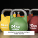XMARK Competition Kettlebells (KG) Singles, 8 kg to 32 kg XM-3341-KG-8 - Sweatfully