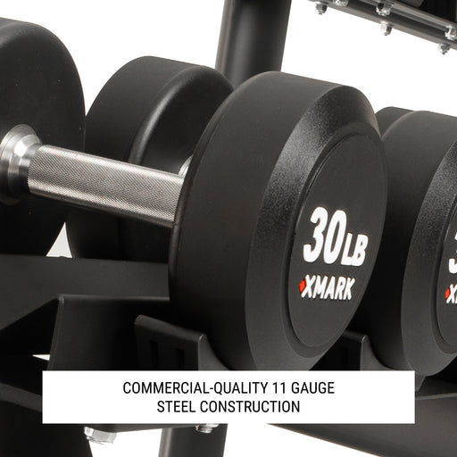 XMARK Commercial 2-Tier Dumbbell Rack - 10 Dumbbell Pairs XM-9104 - Sweatfully