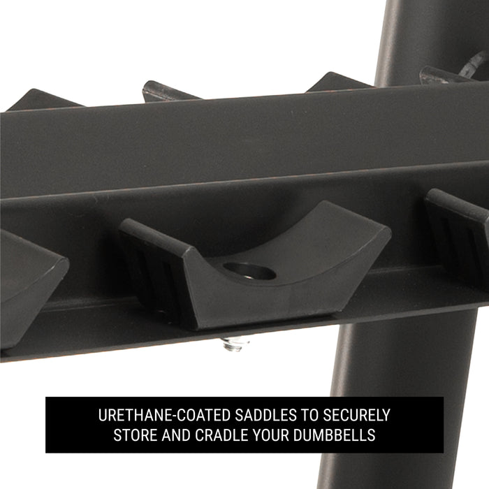 XMARK Commercial 2-Tier Dumbbell Rack - 10 Dumbbell Pairs XM-9104 - Sweatfully