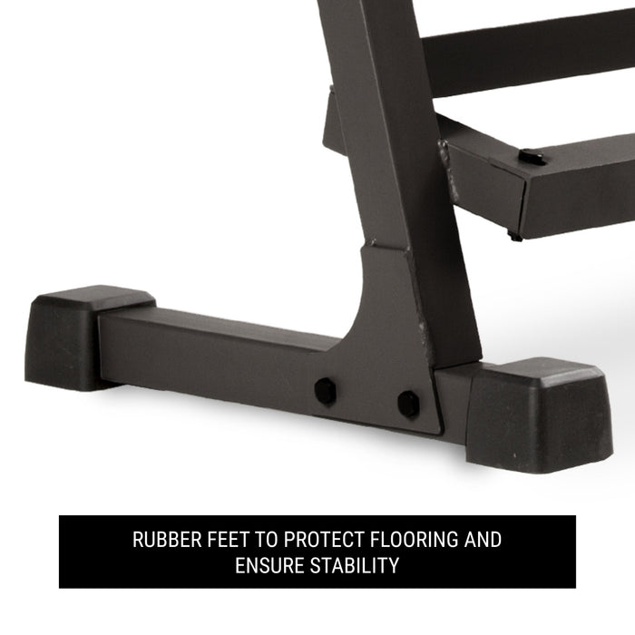 XMARK 3-Tier Dumbbell Rack - 10 Dumbbell Pairs XM-3107.1-BLACK - Sweatfully