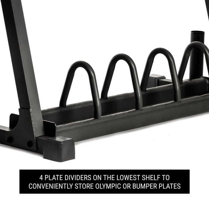 XMARK All-In-One Storage Solution, Dumbbells, Weight Plates and Barbells XM-4467.1-BLACK - Sweatfully