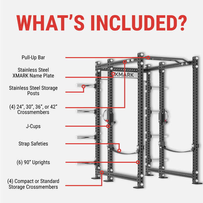 XMARK Viper Power Rack with Storage & Strap Safeties XM-5520-24 - Sweatfully