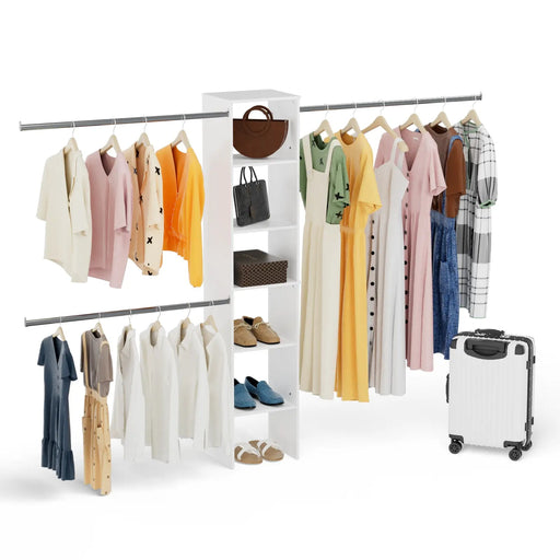 Closet System Starter Kit with Tower and 3 Hang Rods - Sweatfully