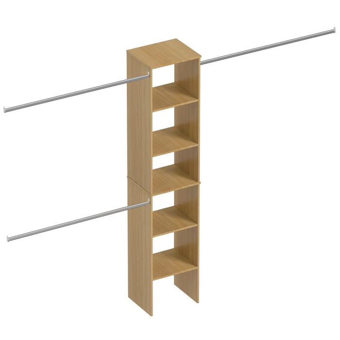 Closet System Starter Kit with Tower and 3 Hang Rods - Sweatfully